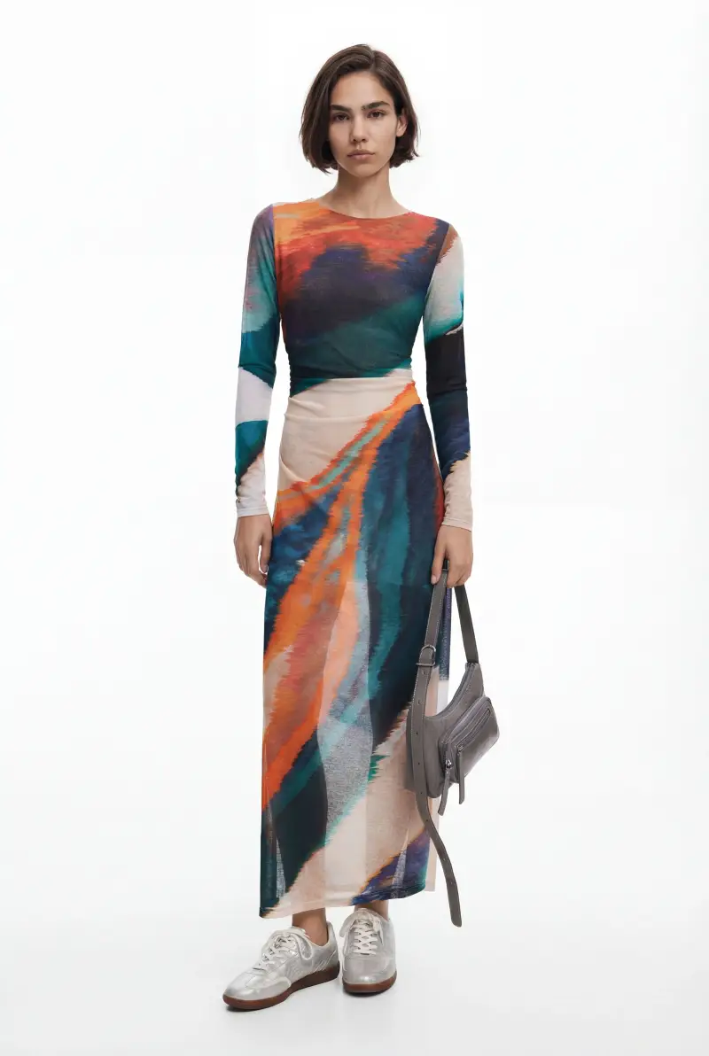 Abito in maglia stampato GREEN