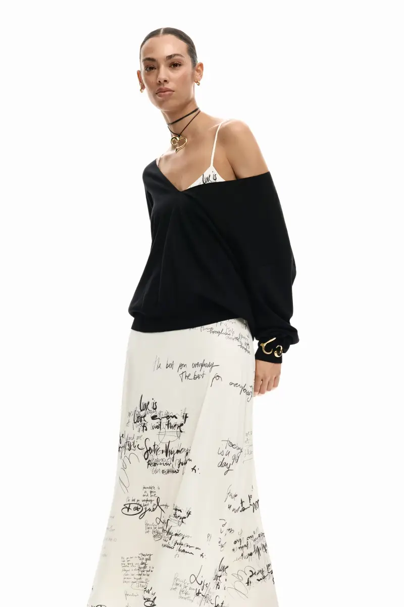 abito lungo combinato WHITE miniatura 2