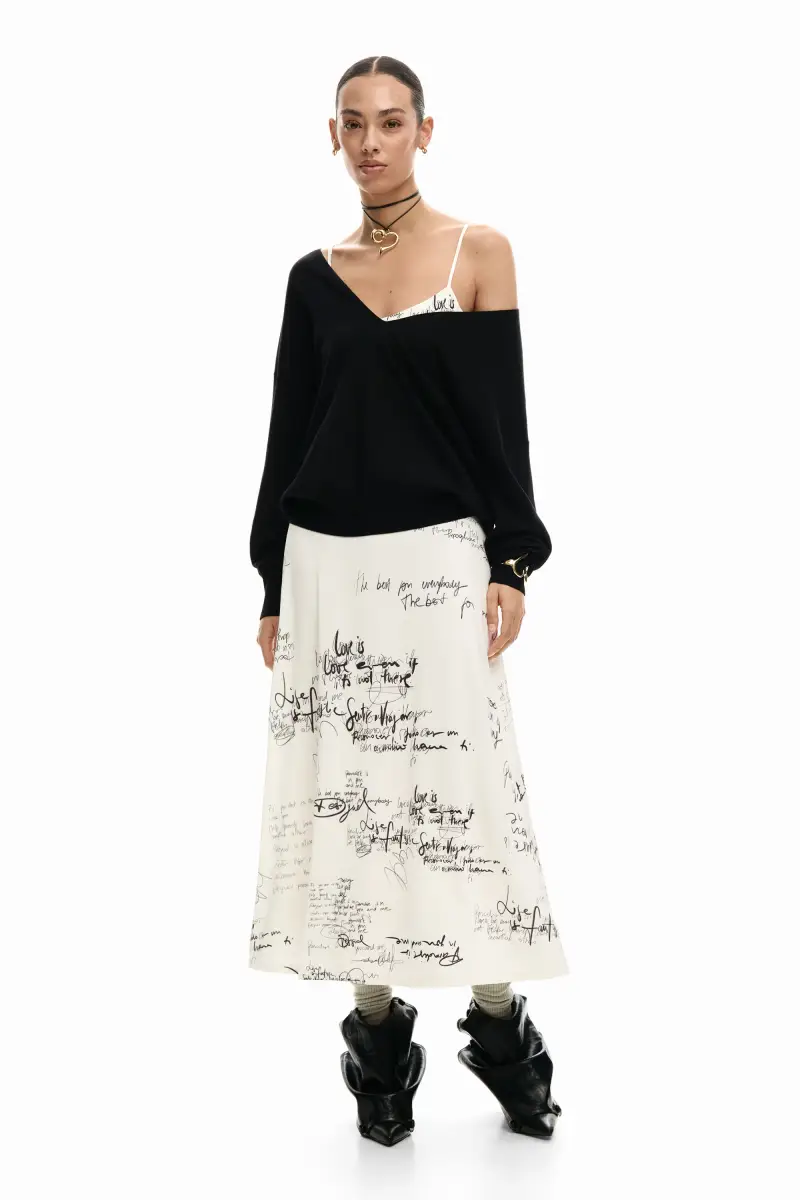 abito lungo combinato WHITE