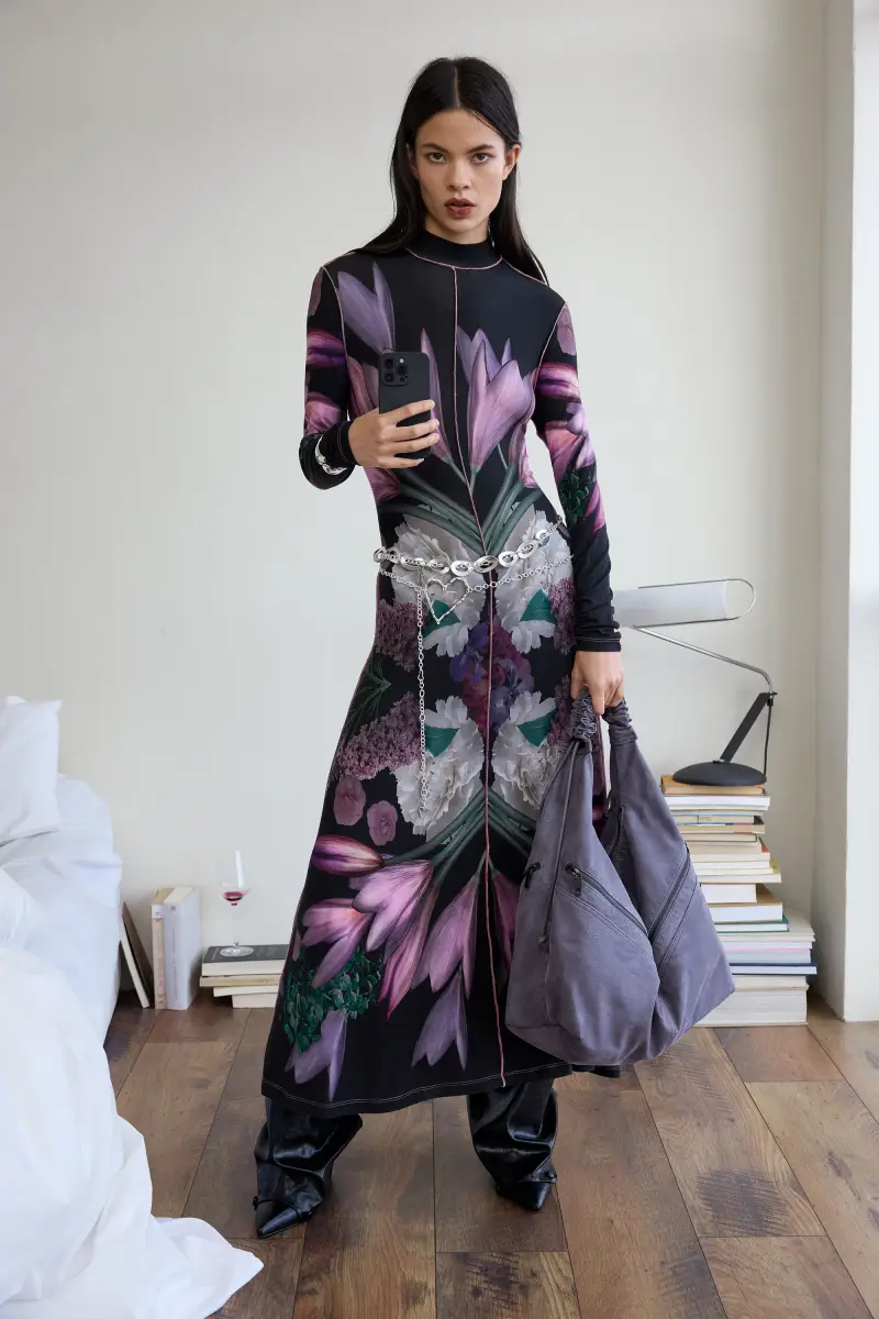 Abito lungo specchio BLACK