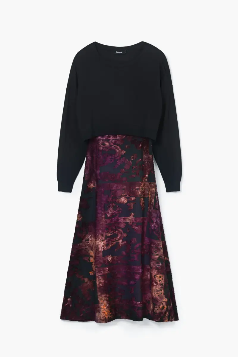 Abito midi arty MATERIAL FINISHES