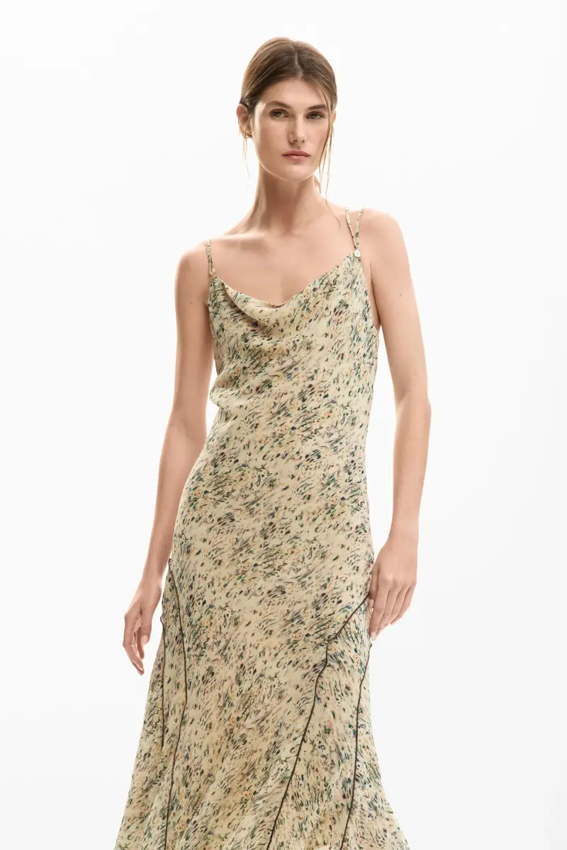 Abito midi floreale WHITE miniatura 2