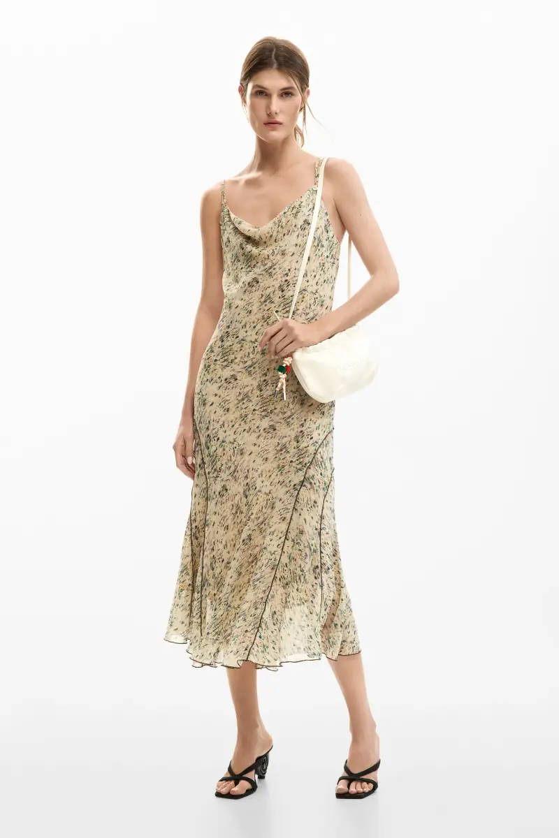 Abito midi floreale WHITE