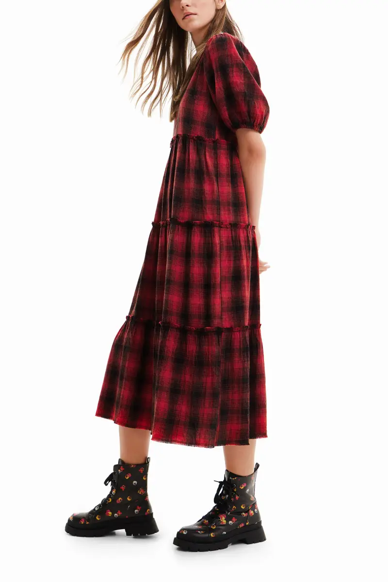 Abito midi scozzese RED miniatura 2