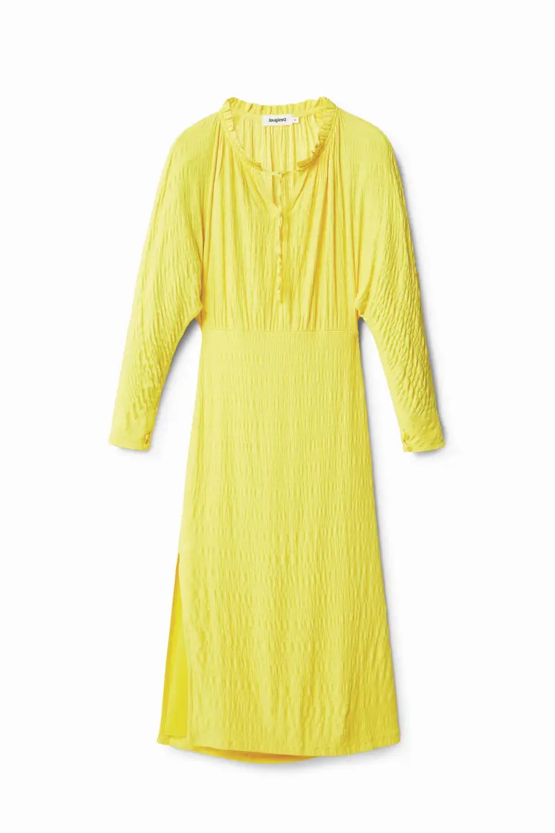 Abito midi testurizzato YELLOW