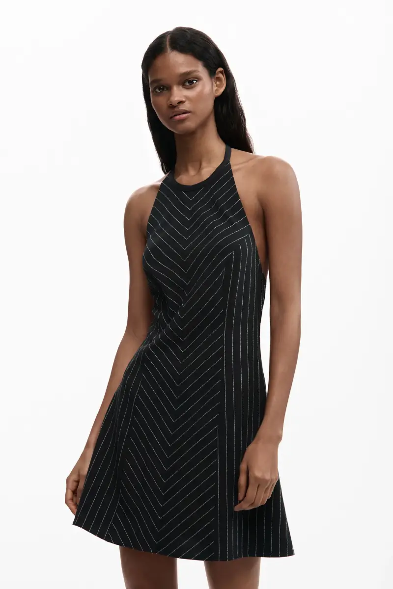 abito mini halter BLUE miniatura 2