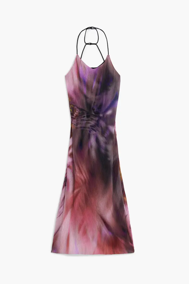 Desigual Abito lungo plissettato a stampa floreale