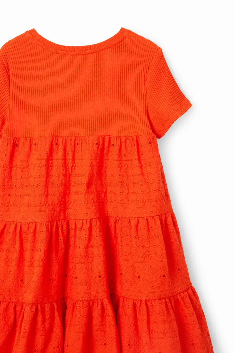 Abito ricamato svizzero ORANGE miniatura 2