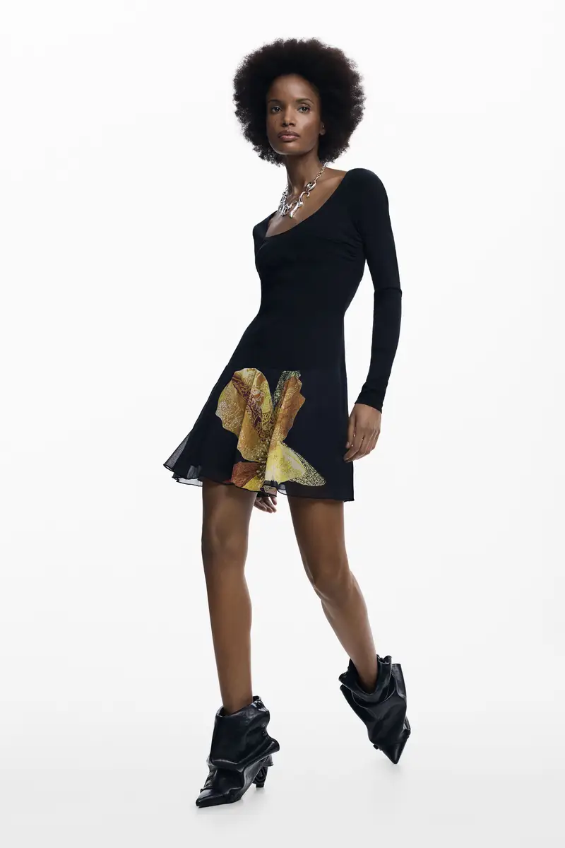 Abito slim orchidea BLACK