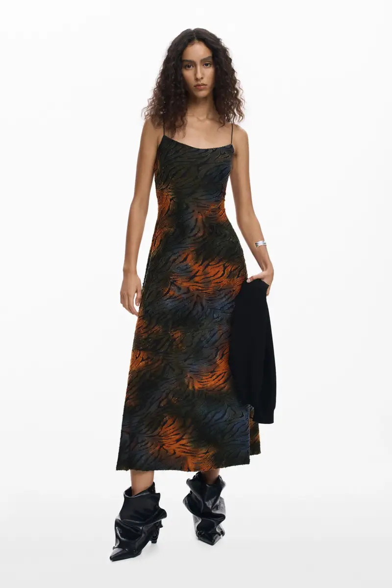 Abito smontabile con stampa animalier GREEN