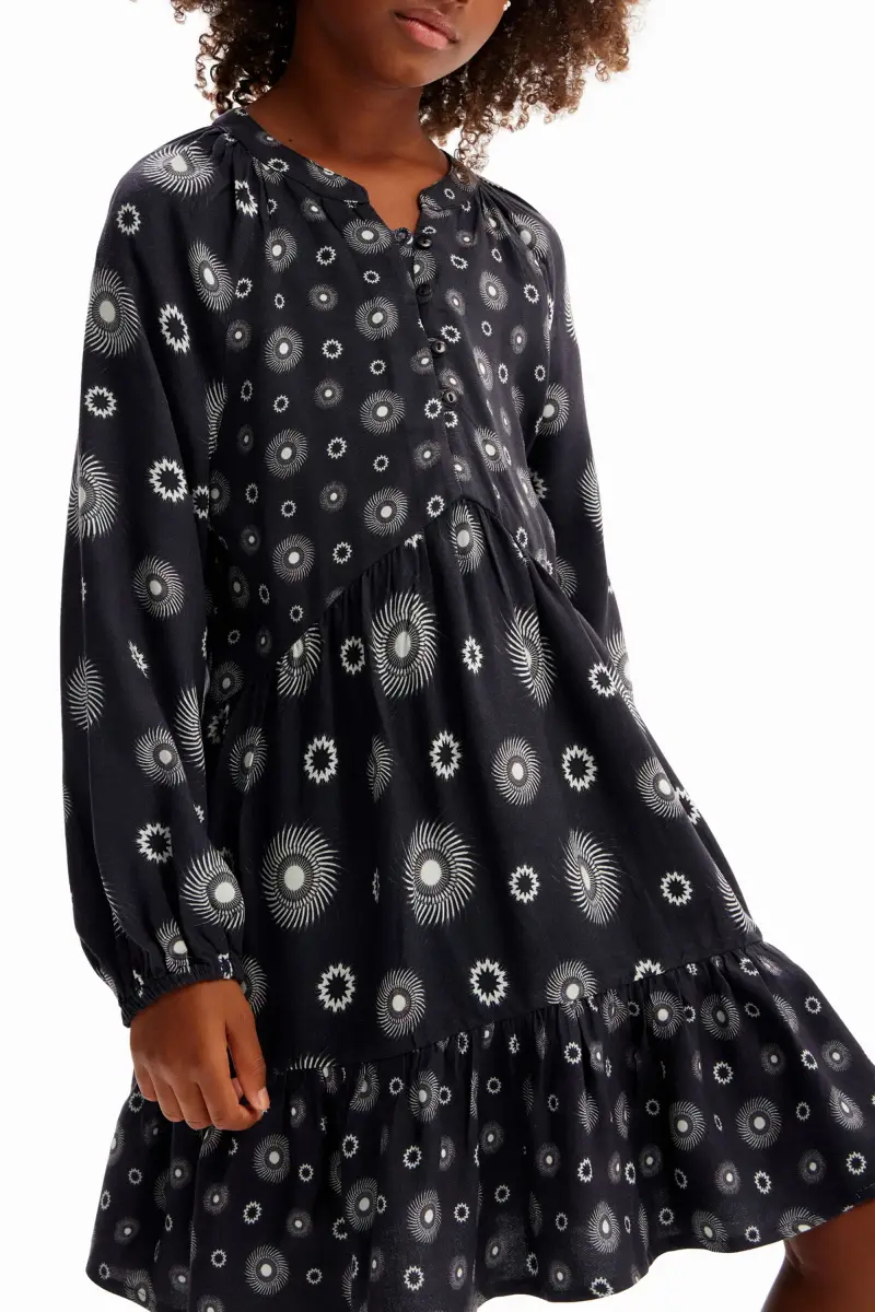 Abito stampa geometrica BLACK miniatura 2