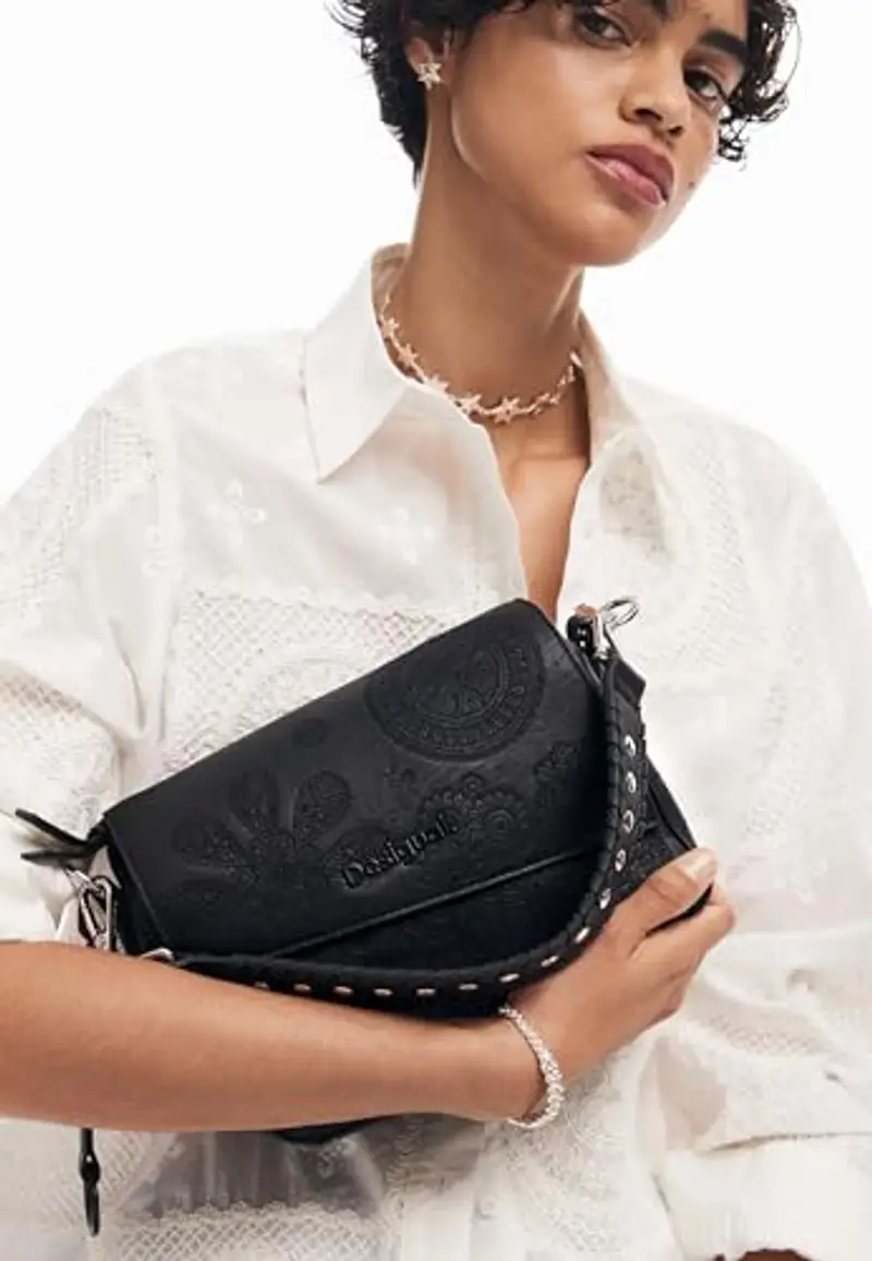 Desigual Accessories Pu Hand Bag, Accessori in Poliuretano Donna, Nero, Taglia Unica miniatura 2