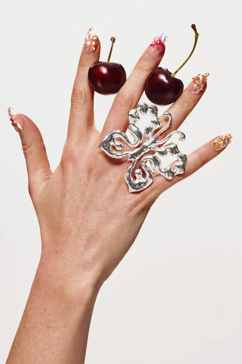 anello farfalla zalio BLACK miniatura 2