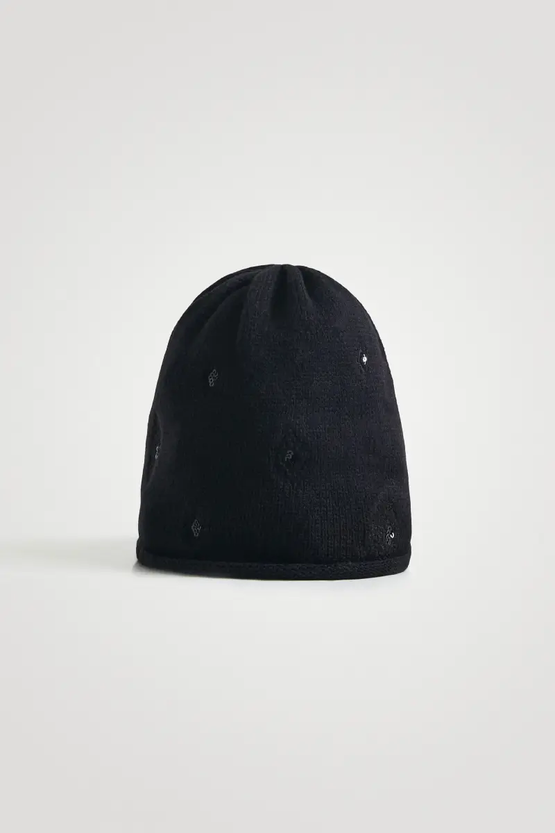 Berretto a cuffia in maglia BLACK miniatura 2