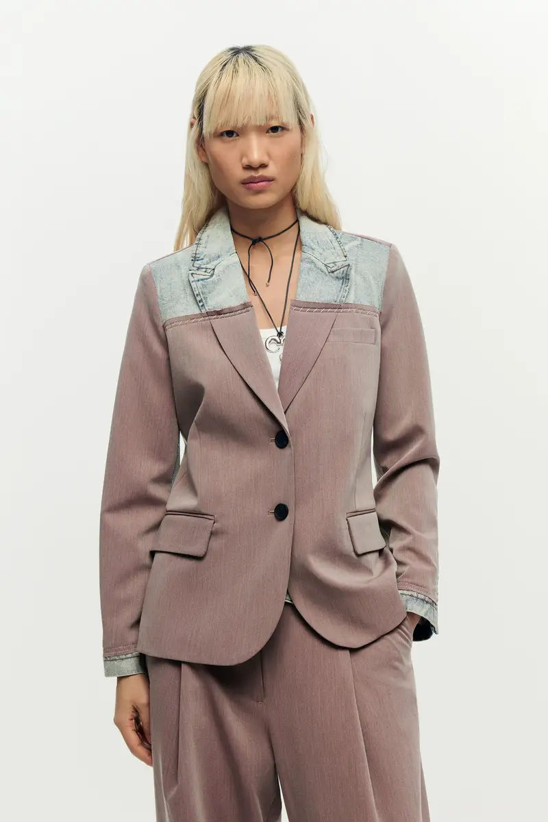 Blazer cappotto riciclato RED