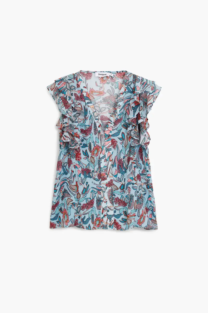 Blusa a fiori BLUE