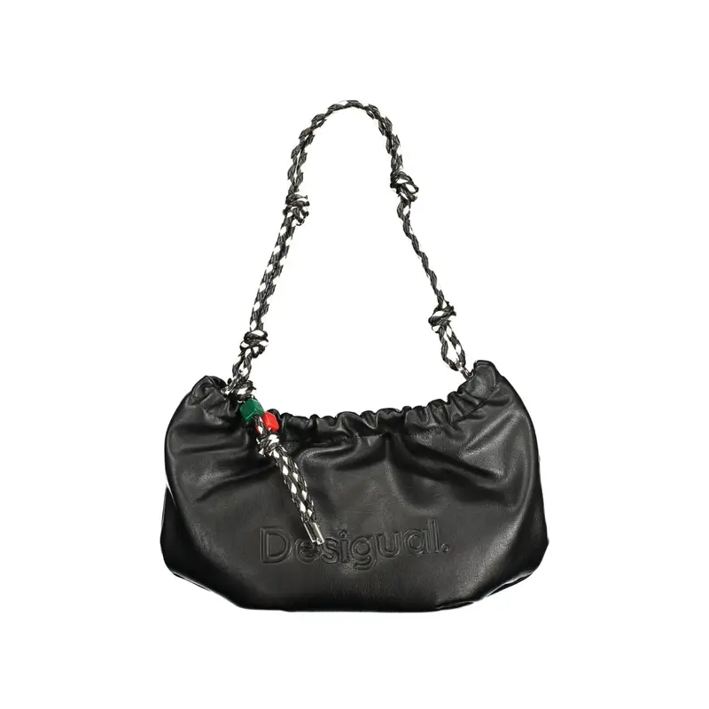 Borsa a Spalla Donna Nera Logo Nero