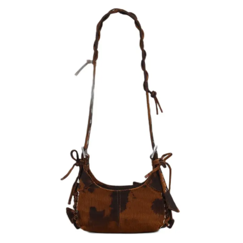 Borsa a tracolla da donna Desigual Haiti Corduroy Nickel