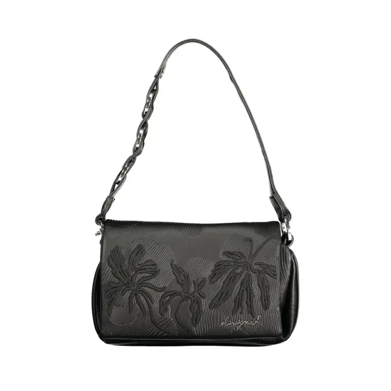 Borsa a Tracolla Donna Nera Logo Nero