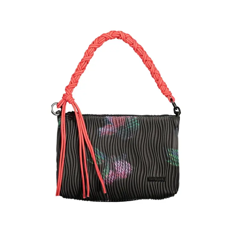 Borsa a Tracolla Donna Nera Logo Nero