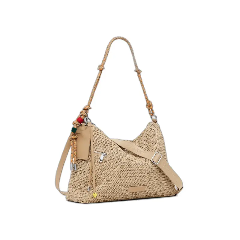Borsa a tracolla in rafia donna Desigual Half Logo Leiria