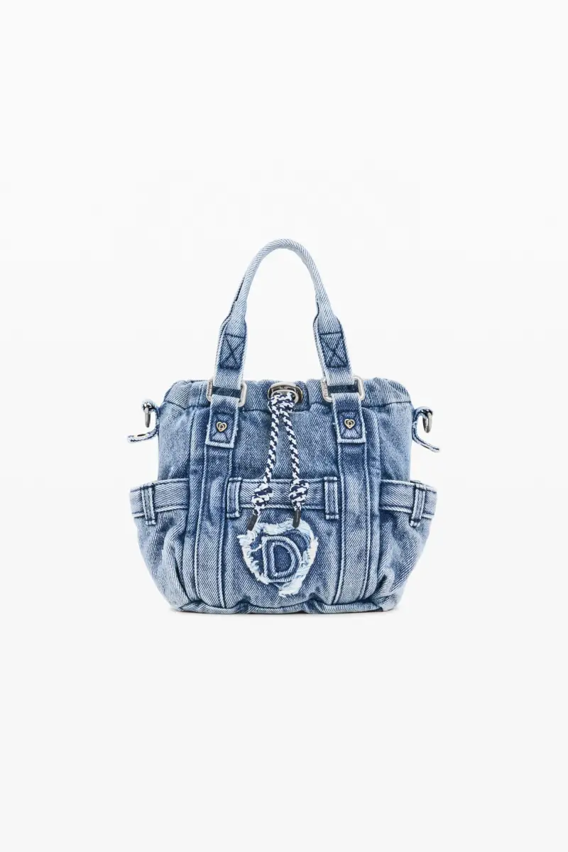 Borsa a tracolla mini in denim BLUE