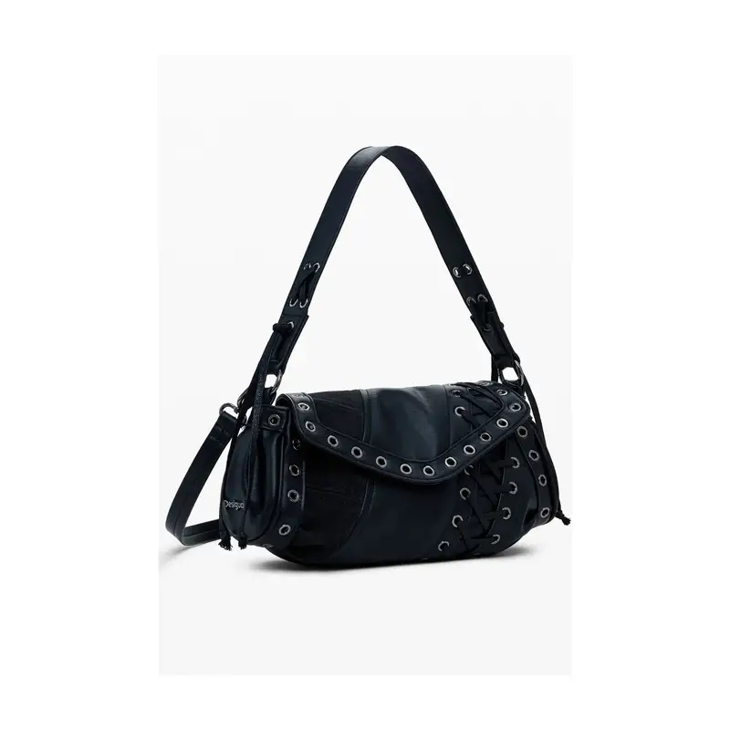 Borsa Donna a Spalla e Tracolla Nera, Tango Patch Zarauz Nero miniatura 2