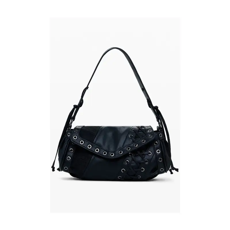 Borsa Donna a Spalla e Tracolla Nera, Tango Patch Zarauz Nero