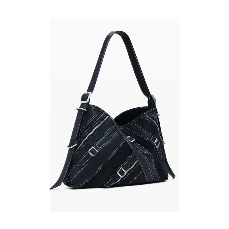 Borsa Donna a Spalla Nera Fibonacci Buxton Nero miniatura 2