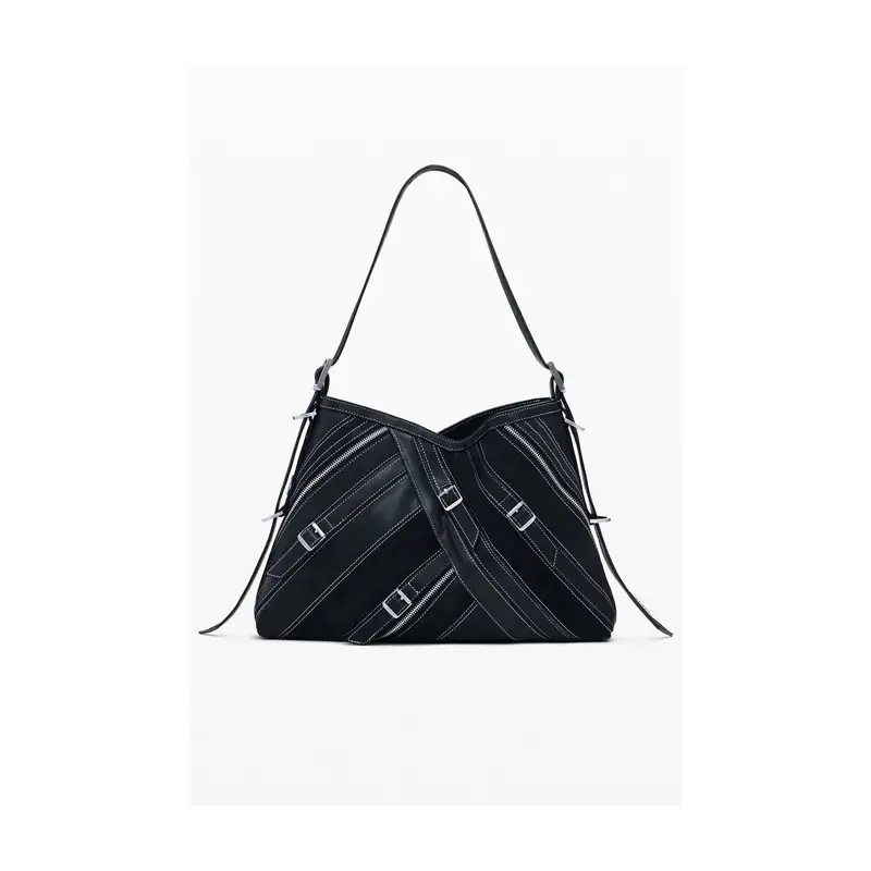 Borsa Donna a Spalla Nera Fibonacci Buxton Nero