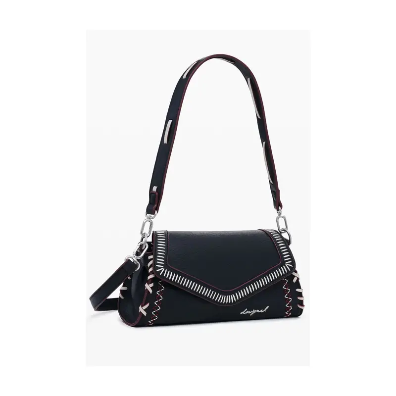 Borsa Donna a Spalla Nera Manhattan Pespuntes Zarauz Nero miniatura 2