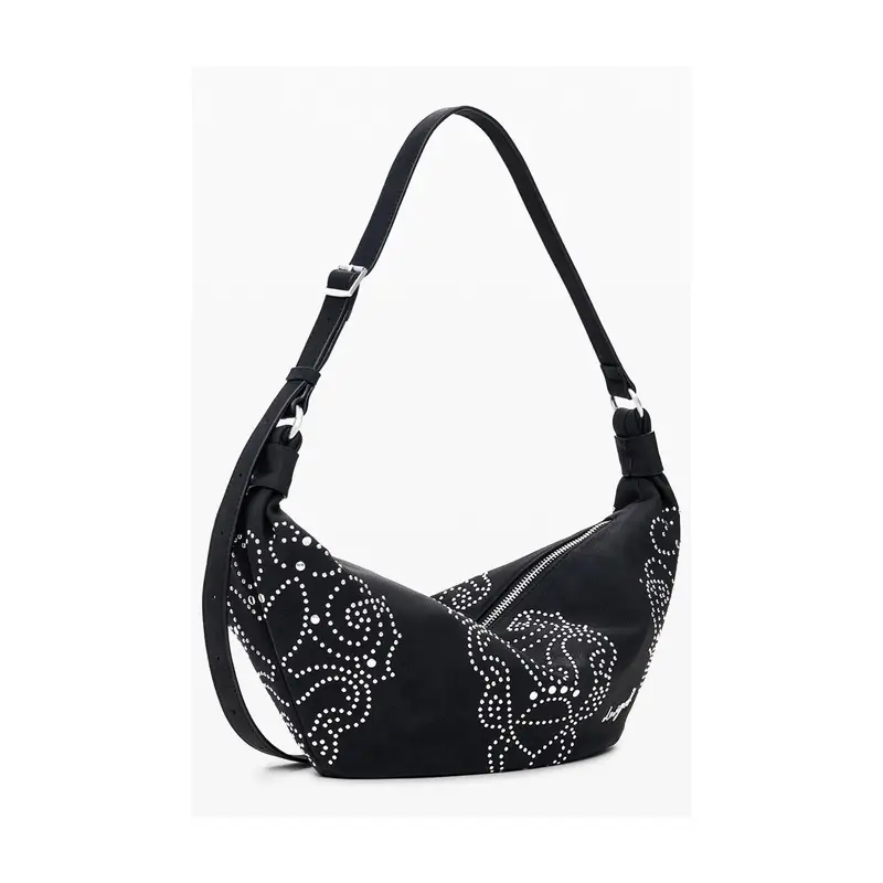 Borsa Donna a Spalla Nera, Poker Face Munster Nero miniatura 2