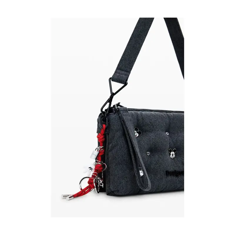 Borsa Donna Grigia a Spalla Mickey Studs Dortmund Grigio miniatura 3