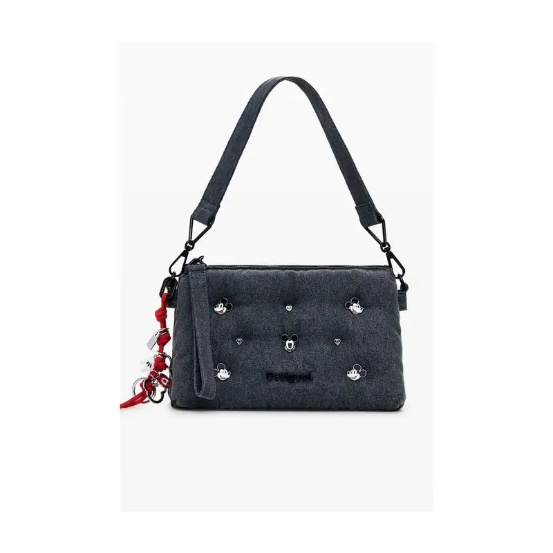 Borsa Donna Grigia a Spalla Mickey Studs Dortmund Grigio