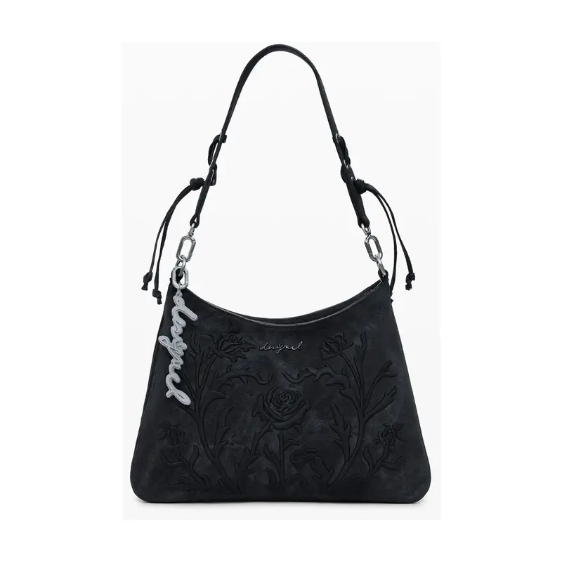 Borsa Donna Nera a Spalla Romeo Floral Manaos Nero
