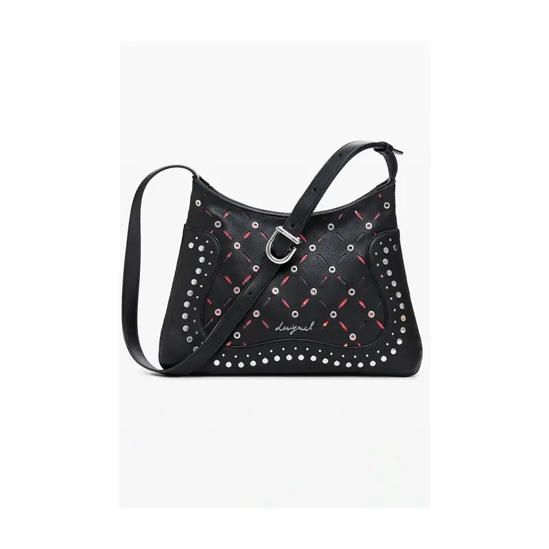 Borsa Donna Nera a Tracolla Yankee Manaos con Borchie Nero