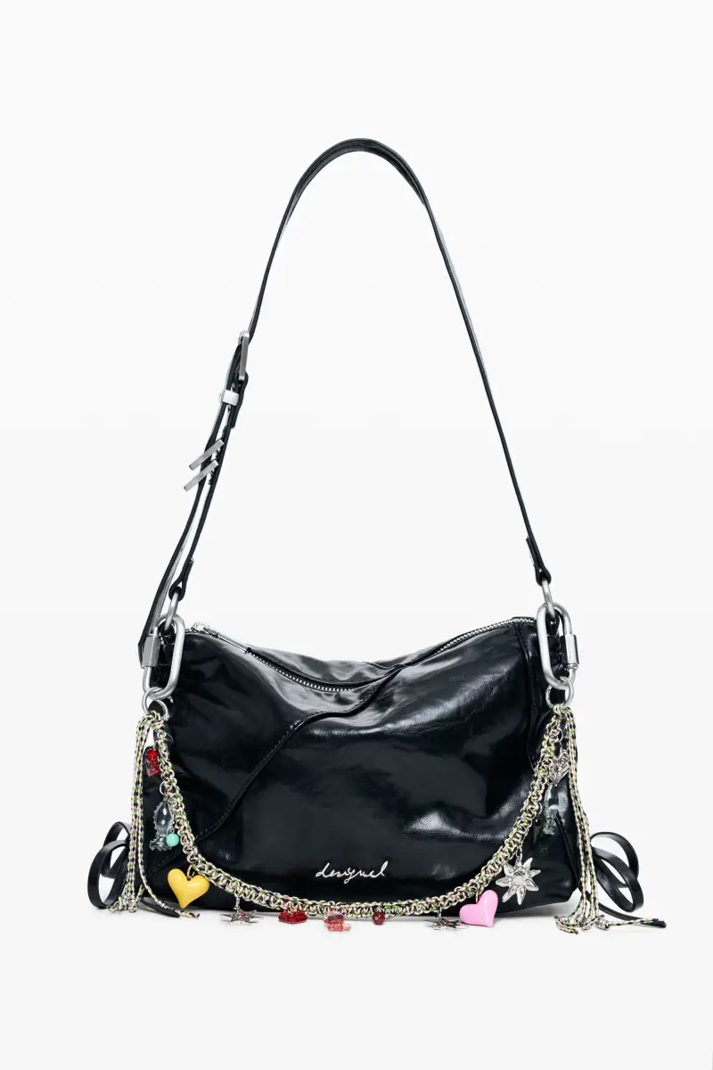 BORSA EFFETTO PELLE BLACK