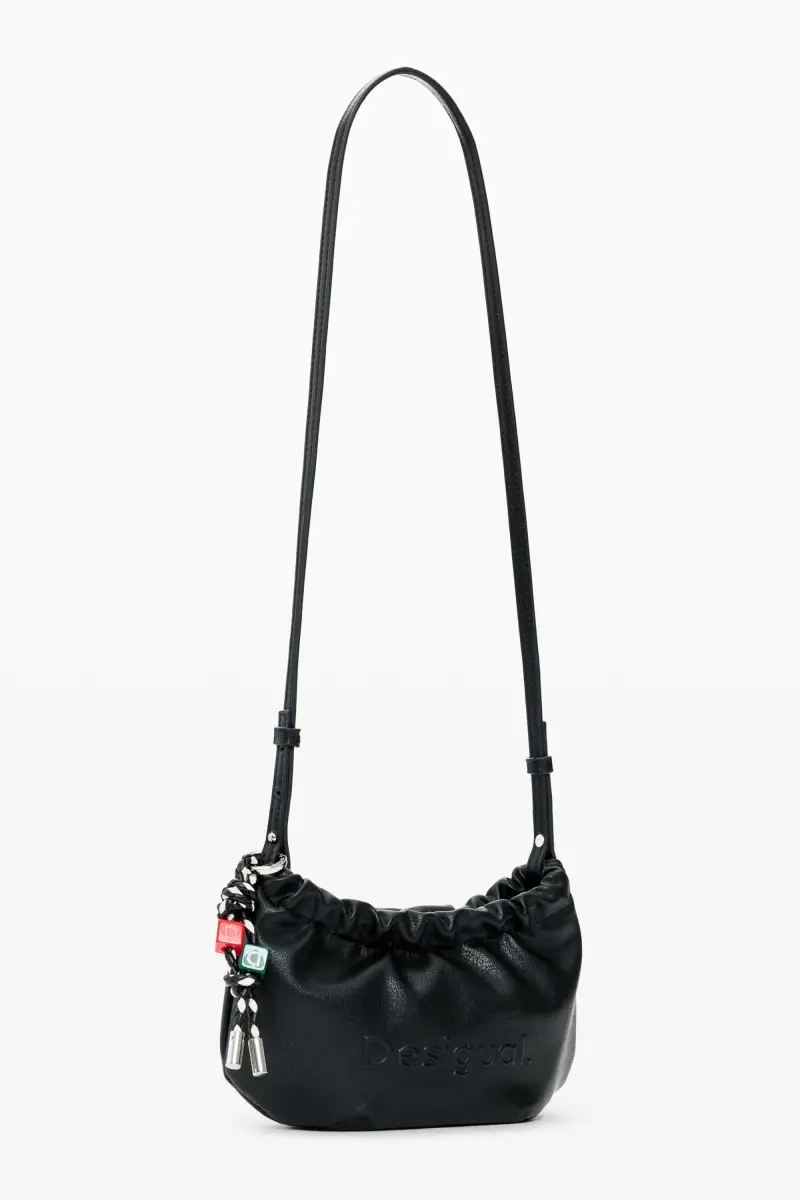 Borsa grande a tracolla con charms BLACK miniatura 2