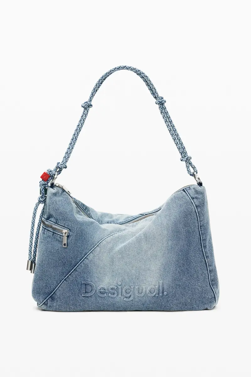 Borsa grande charms denim BLUE