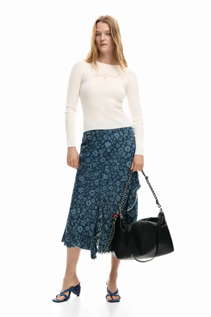 Borsa grande con charm logo BLACK miniatura 2