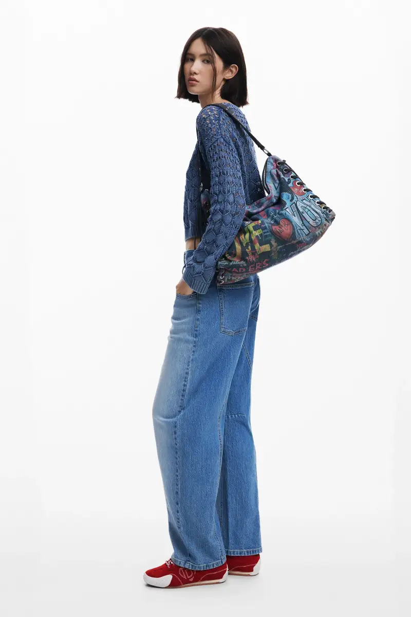 Borsa grande graffiti MATERIAL FINISHES miniatura 2