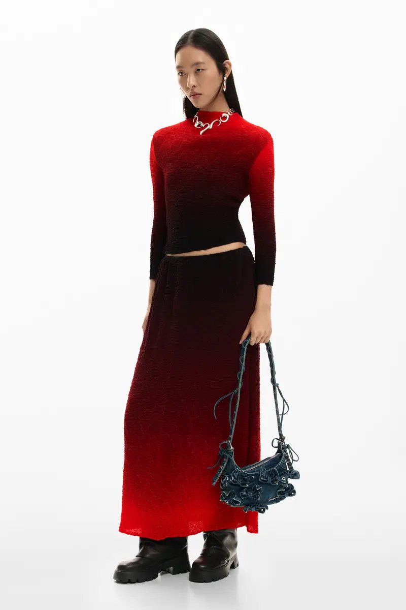 Borsa in denim con applicazioni BLUE miniatura 2