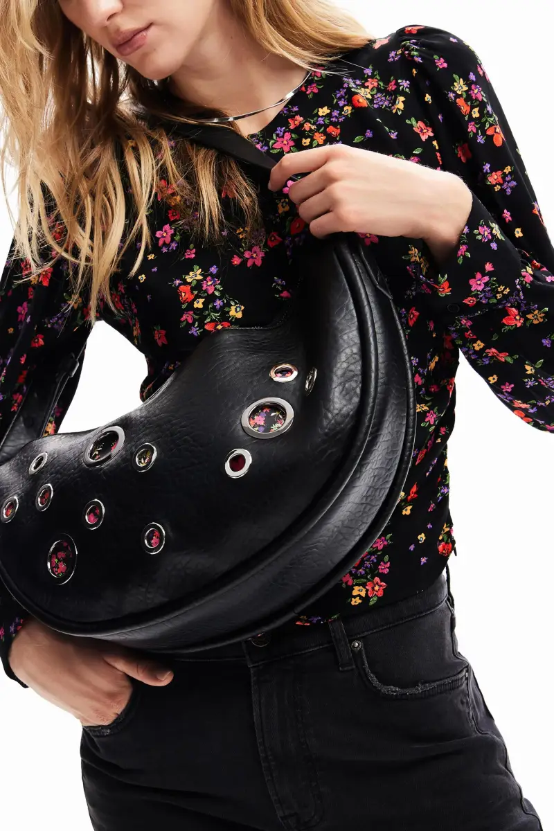 Borsa media cerchi BLACK miniatura 2