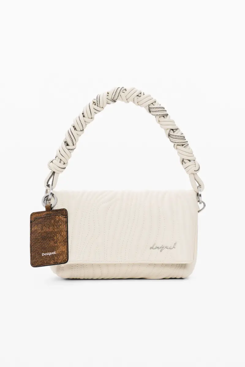 Borsa media con incisioni WHITE