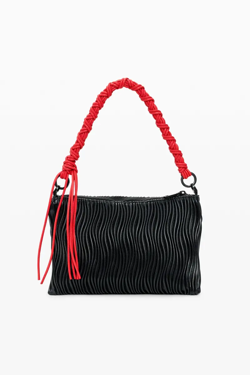 Borsa media con rilievo BLACK