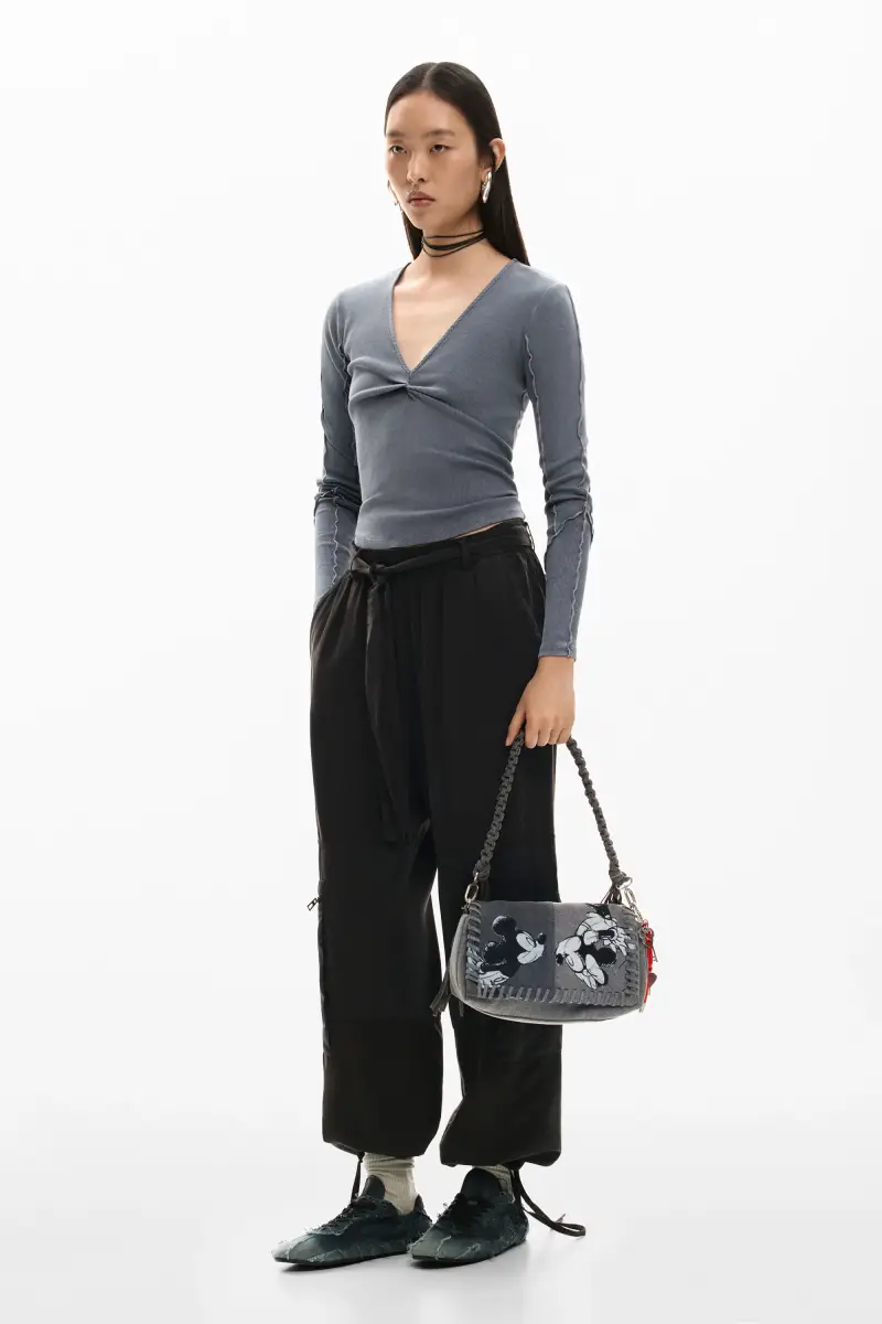 Borsa media in denim Mickey Mouseâ"¢ BLACK miniatura 2