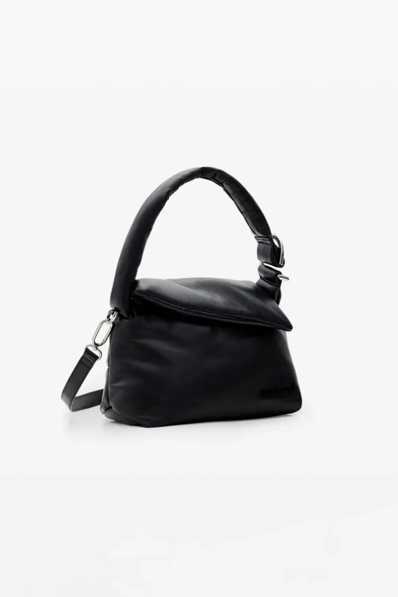 Borsa media pelle BLACK