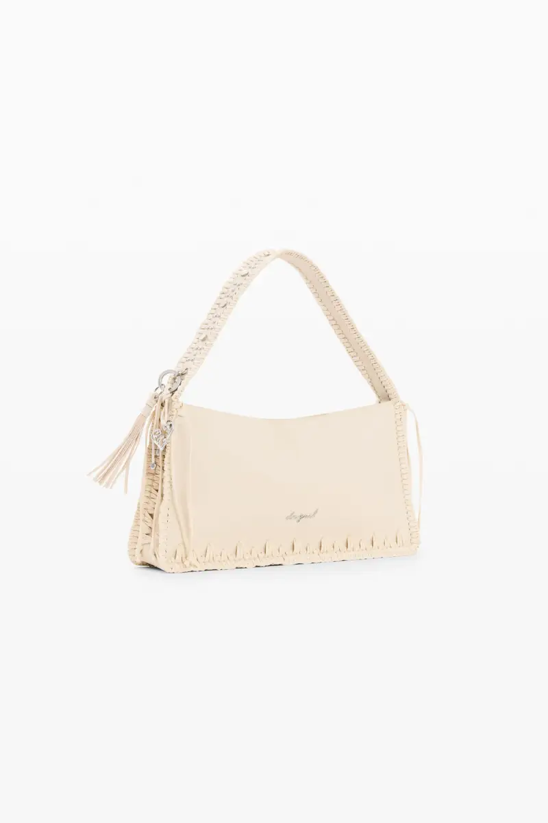 borsa piccola con borchie WHITE miniatura 2