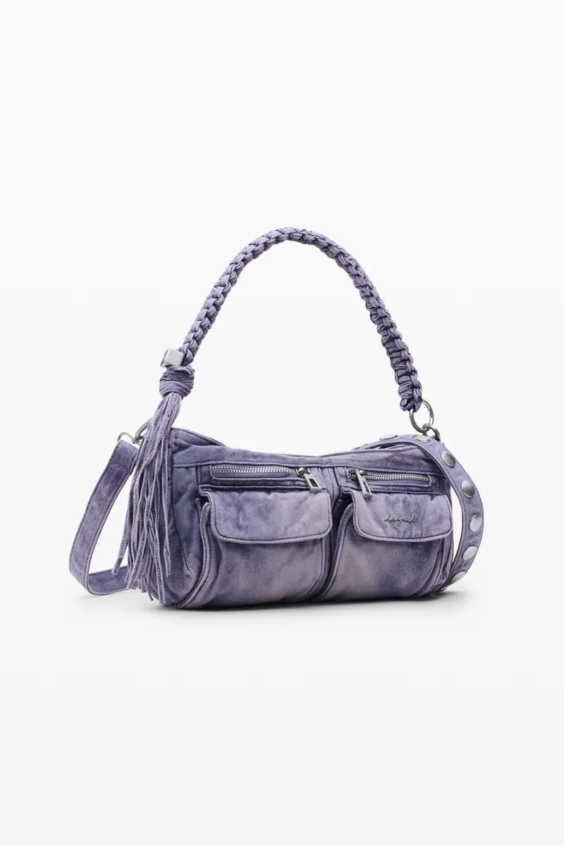 Borsa piccola in denim con fiori RED miniatura 2