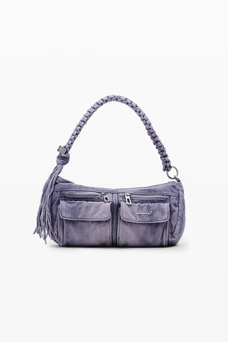 Borsa piccola in denim con fiori RED